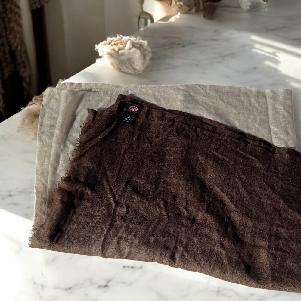 Vintage Modelama 100% Cashmere Rectangle Ombre Scarf - Picture 3 of 11